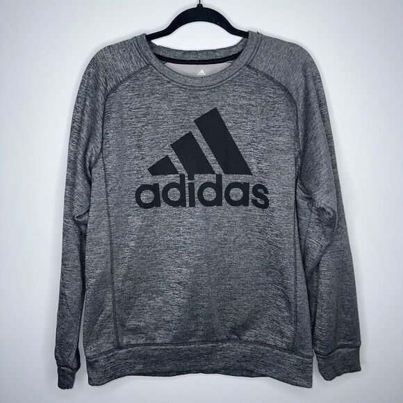 adidas Other - Adidas Men’s Big Logo Pullover Sweatshirt Heathered Gray Size Large